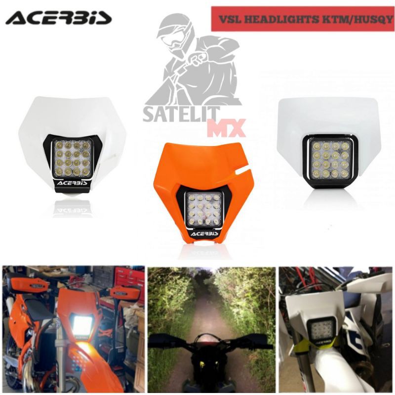 HEADLAMP ACERBIS KTM HUSQ, HEADLIGHT ACERBIS VSL KTM HUSQ