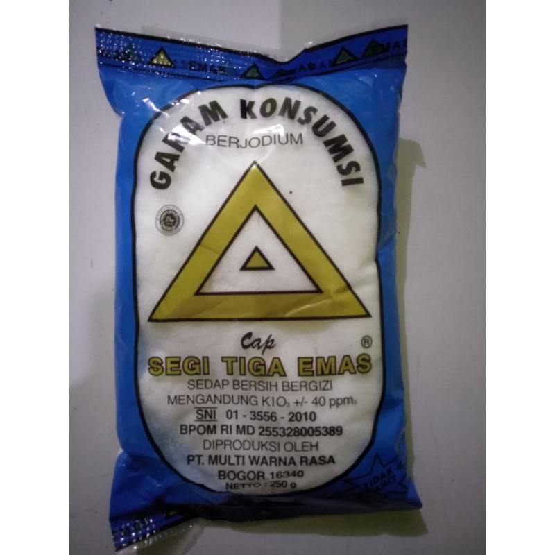

Garam beryodium cap Segitiga Emas, 250gr