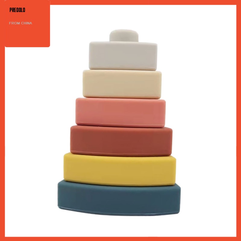 [In Stock] Stacking &amp; Nesting Triangle Toy Soft Stacker 6 pcs Building Stacker