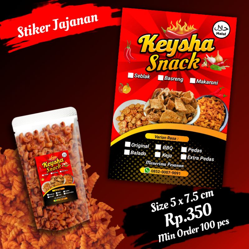 Jual Stiker Label Kemasan Stiker Jajanan Stiker Snack Stiker Pouch Stiker Makanan Indonesia