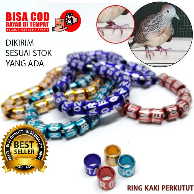 RING BURUNG PERKUTUT LOVEBIRD UNIVERSAL GELANG PENANDA KAKI BURUNG BULAT AMAN KAKI TIDAK SAKIT