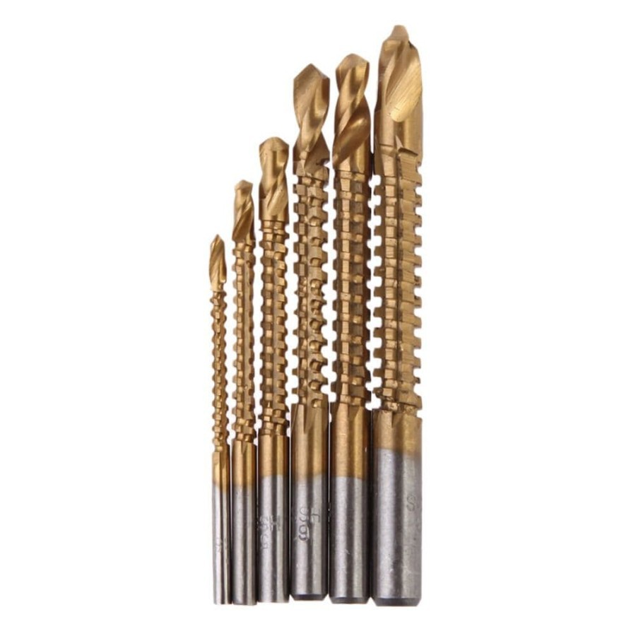 Mata Bor Besi Gergaji HSS Drill Bits Titanium Coated 2 Fungsi Lobang Dan Potong Ukuran 3 4 6 6.5 8mm