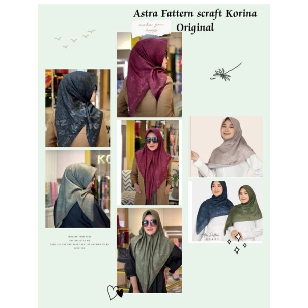 FERON Patteren scarf Korina oroginal/ Hijab Korina Ori