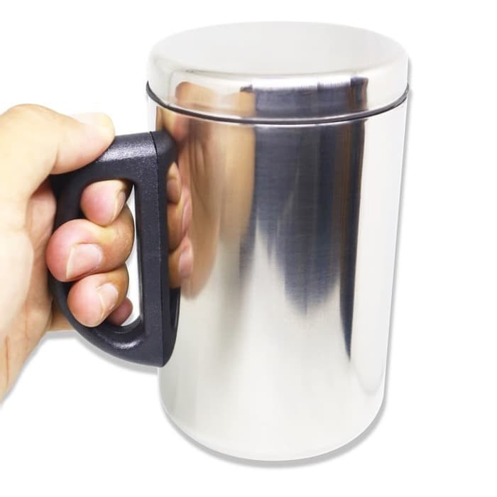 Gelas Mug Kopi Tahan Panas Dingin Stainless Steel 500ml