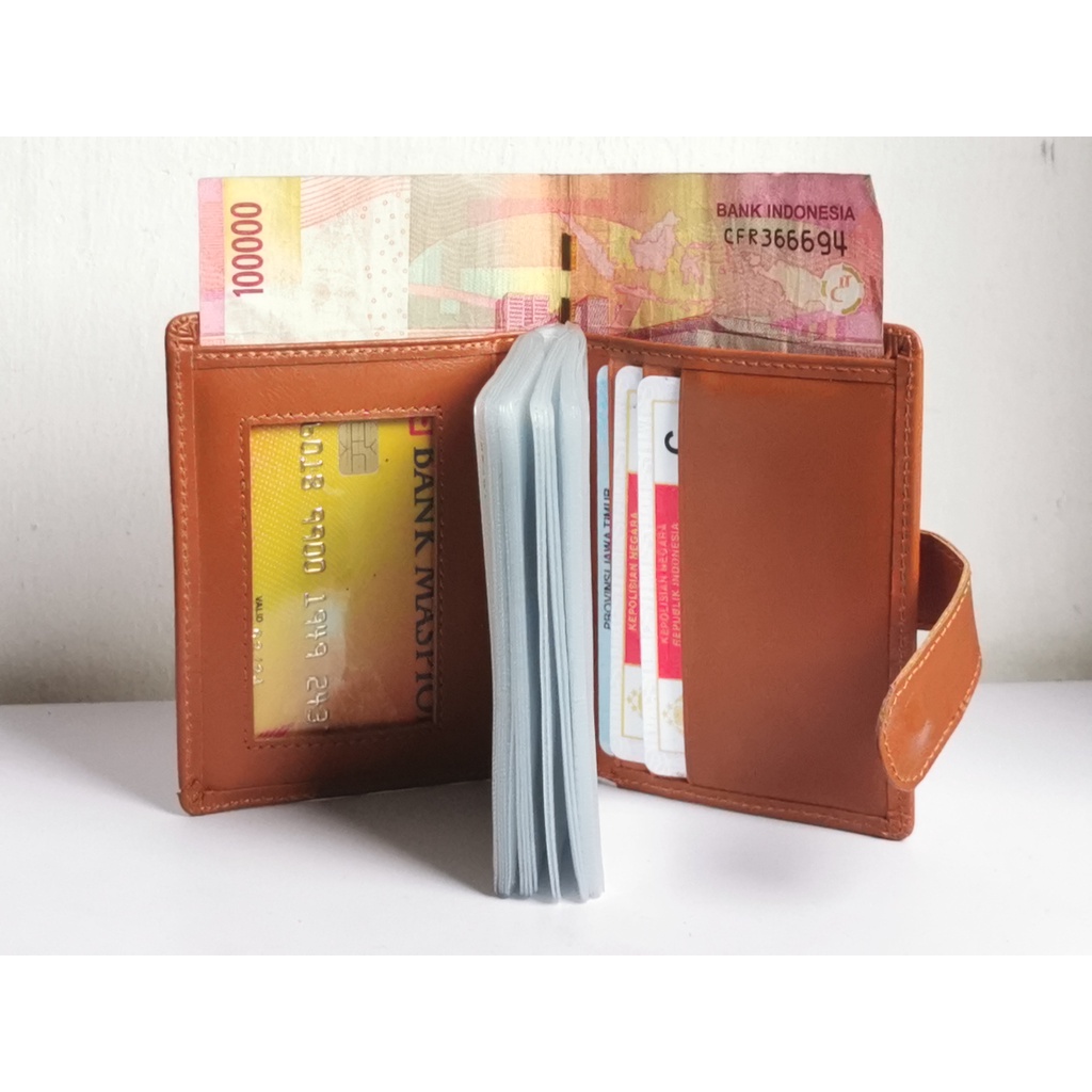 Dompet kartu kulit asli