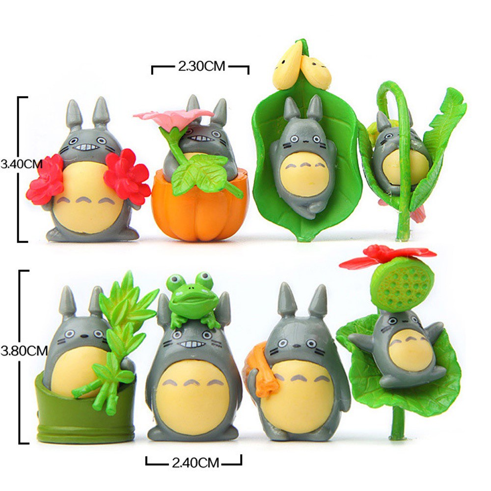 Quinton 8pcs / Set Miniatur Figurin Karakter Anime Jepang My Meighbor Totoro Untuk Hiasan Micro Landscape