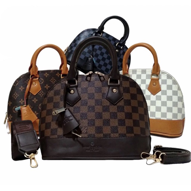 Jual TAS LV ALMA MEDIUM SET DOMPET DUA TALI SIZE 25CM | Shopee Indonesia