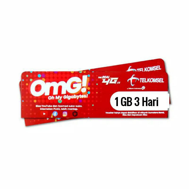 VOUCHER TELKOMSEL 1 GB 3 HARI ZONA 2