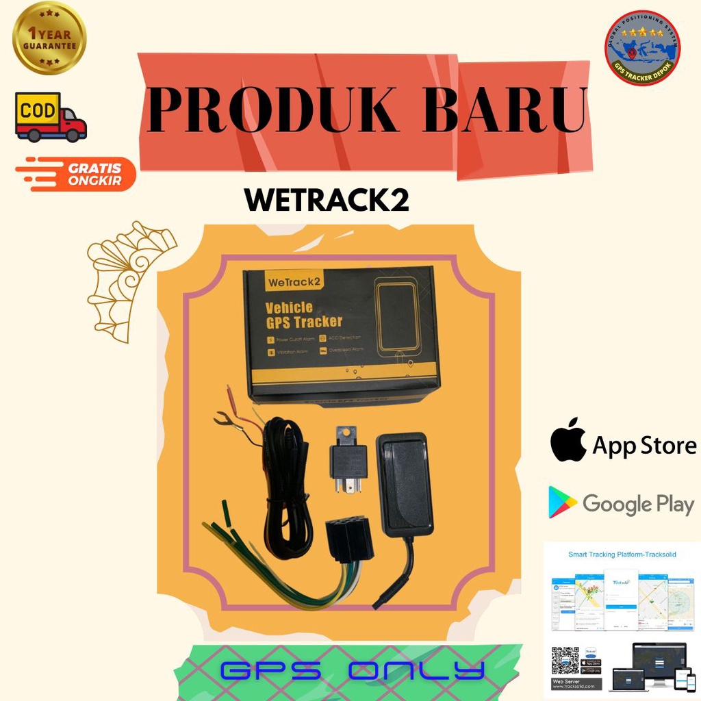 GPS Tracker Wetrack 2 terbaru Original Garansi