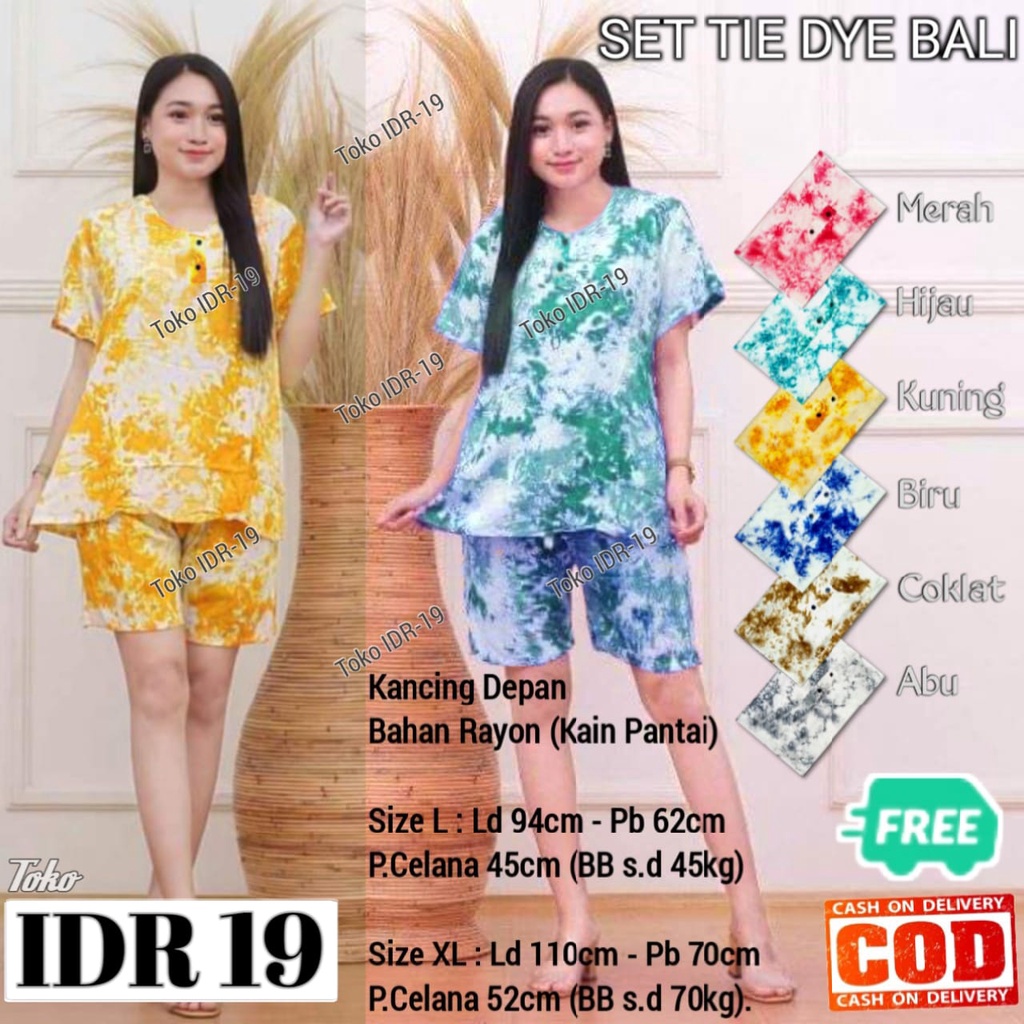 Setelan Baju Tie Dye Pria Wanita - Toko IDR 19