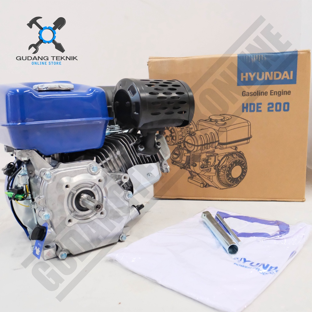 Engine HYUNDAI HDE160 5.5HP 4Tak / Mesin Penggerak Serbaguna HDE200 6.5HP  - Engine Gasoline Bensin HDE 160 200 HYUNDAI