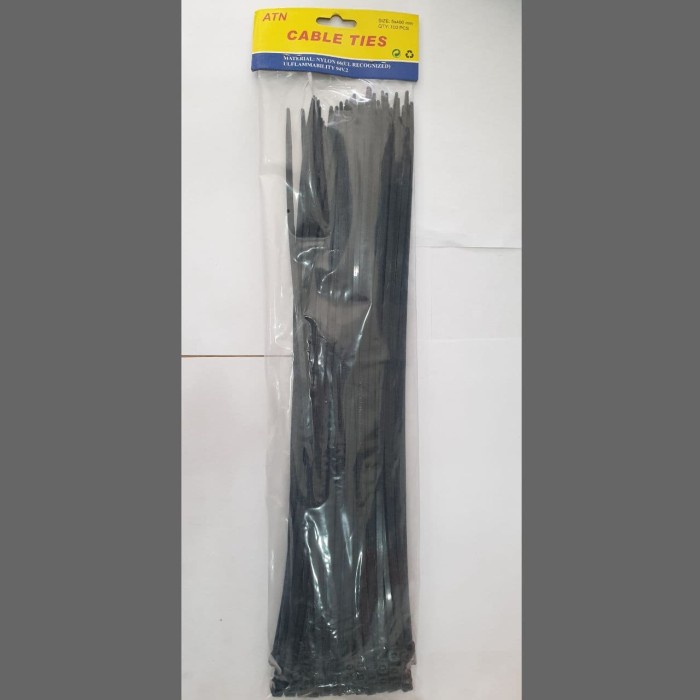 Kabel Ties 5 x 400 mm Kabel Ties Cable Ties Pengikat Kabel ATN HITAM