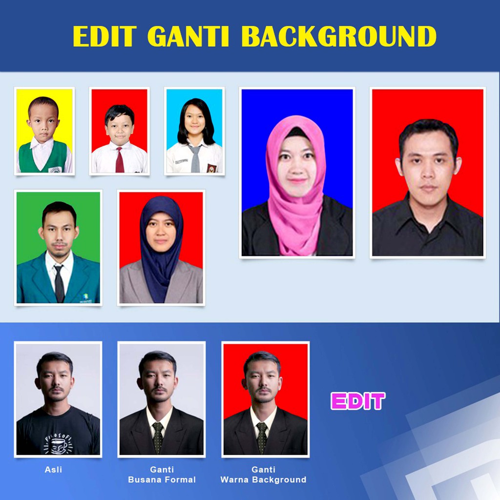 

Jasa Edit Ganti Background Murah dan Rapi Hasil Tajam Tidak Pecah Waktu di Cetak