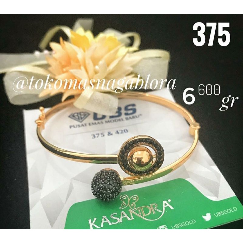 GELANG OVAL MATA HITAM EMAS 8K