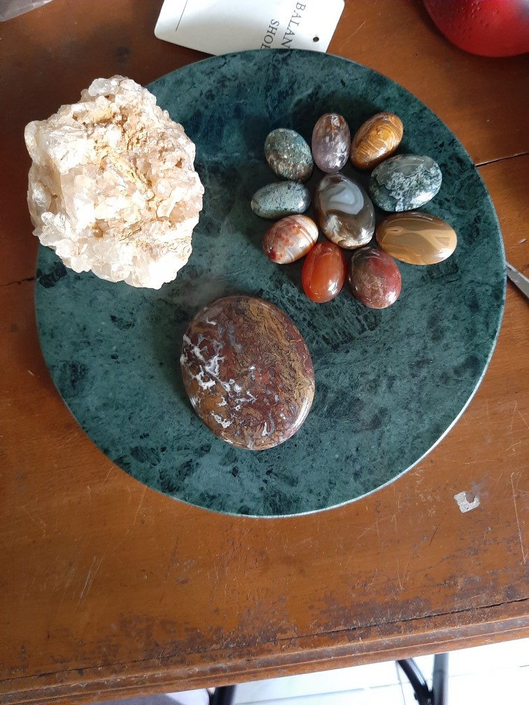 Verde Patricia Round Marble Flat Tray | Tatakan Marmer Bulat Verde Patricia 20 Cm