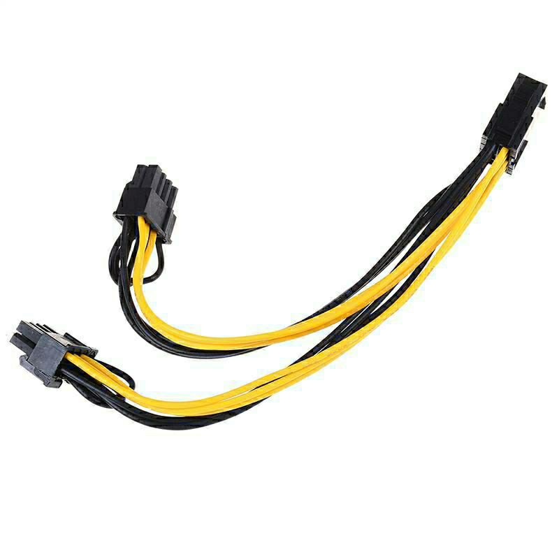 1pc Kabel Power Splitter 8pin Ke Dual 8pin (6Pin + 2pin) untuk VGA