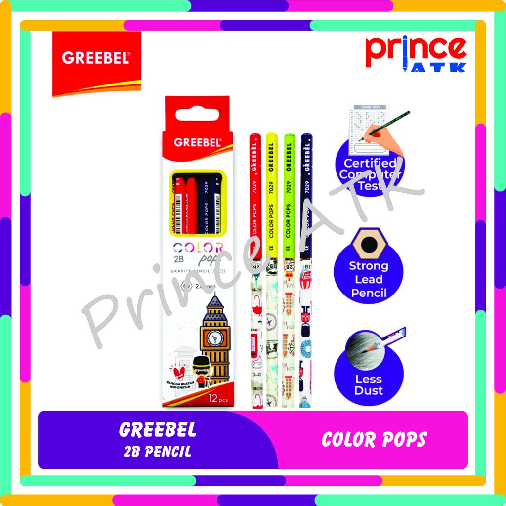 

GREEBEL GRAPHITE PENCIL 2B 7029 COLOR POPS
