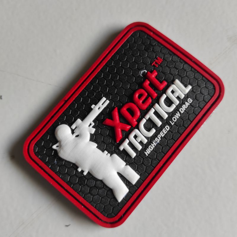 PATCH RUBBER LOGO XPERT TACTICAL 3D TIMBUL/TEMPELAN EMBLEM KARET VELCRO