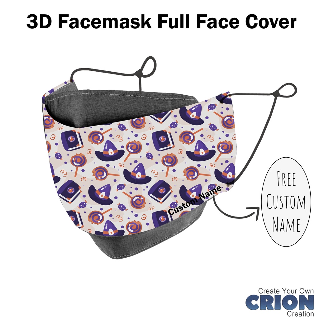 Crion - Masker 3d Full Face Cover Halloween Series - antibacterial