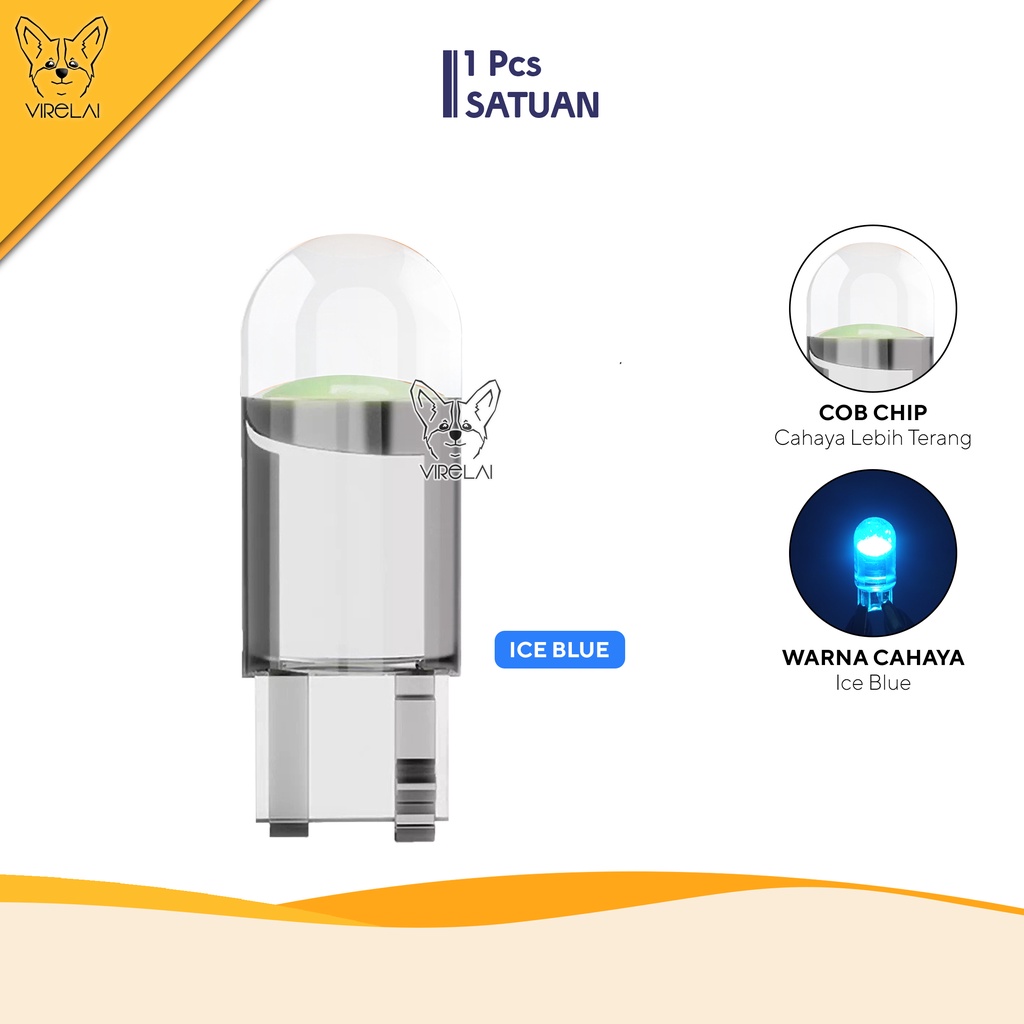 [SATUAN] Lampu LED Resin Full Kaca T10 Senja / Sein Mobil / Motor Universal