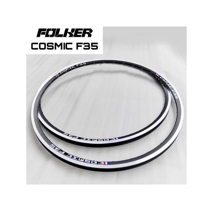 Rims Folker Cosmic F35 700c 32Hole Brakeline Rims Balap Gravel Roadbike Hybrid 29 er