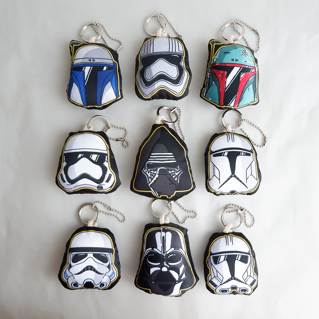 Star Wars Keychain / Gantungan Kunci Darth Vader Kylo Ren Boba Fett Capt Phasma Jango Stormtrooper