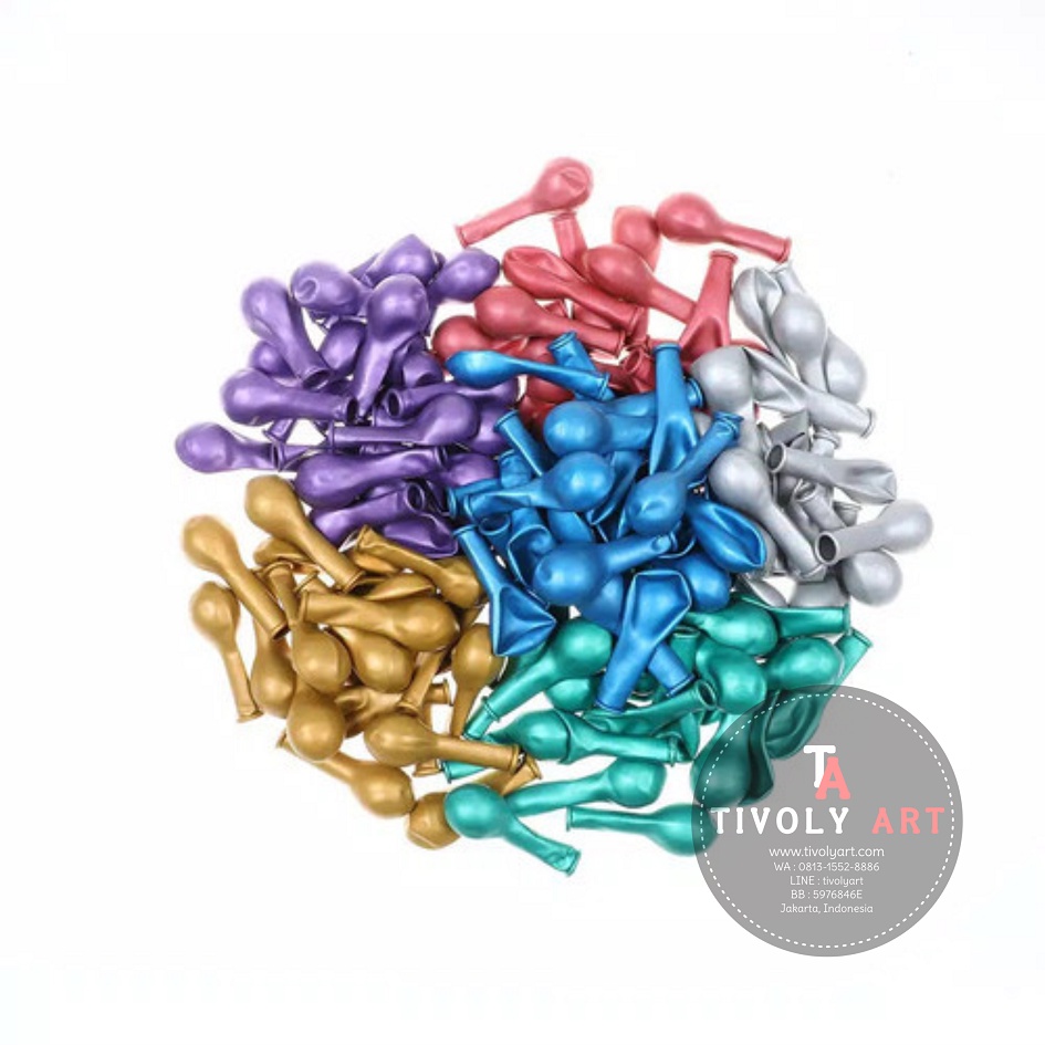Balon Latex CHROME 5 Inch ECERAN / Balon CHROME 5 Inch ECERAN