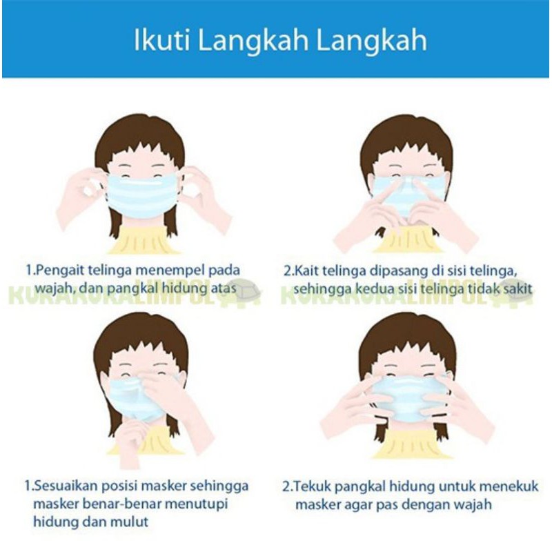 Masker bedah Sense of Wellness 3 ply disposable facemask 50 pcs