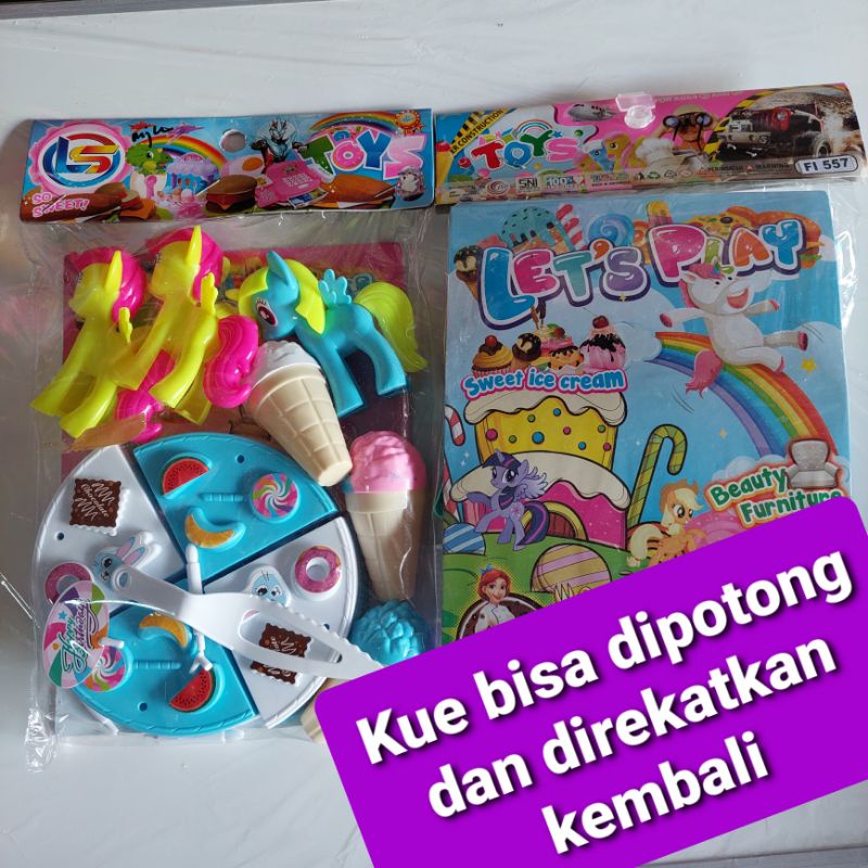 mainan kue ulang tahun little litel litle pony ponny - little pony kue ultah es fi557