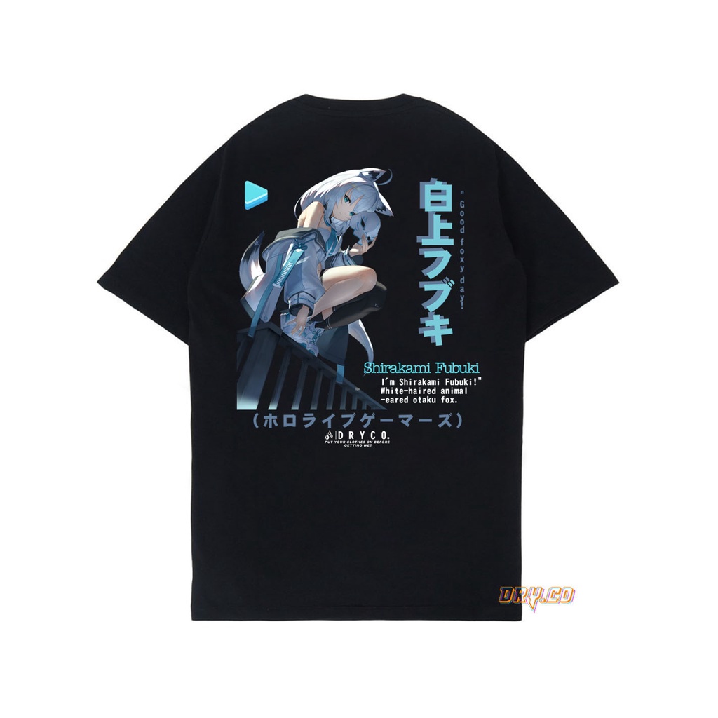 KAOS HOLOLIVE JAPAN / shirakami fubuki / UNISEX PRIA WANITA