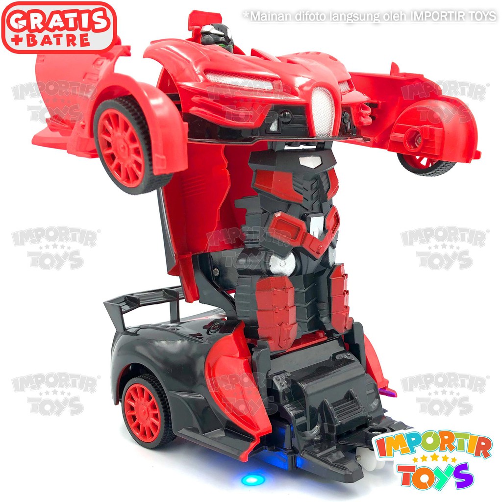 TRANSFORMERS RC Remote Bisa Berubah jadi Mobil Car!! LAMPU MOBILNYA NYALA