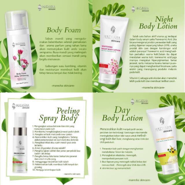 PAKET BODY CARE WHITENING MARESHA SKINCARE