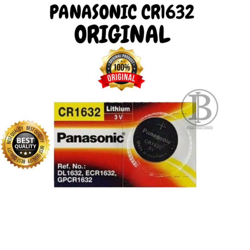 ORIGINAL Baterai Panasonic CR1632 Lithium Battery 3 Volt / Batrai Panasonic CR1632 3V Original