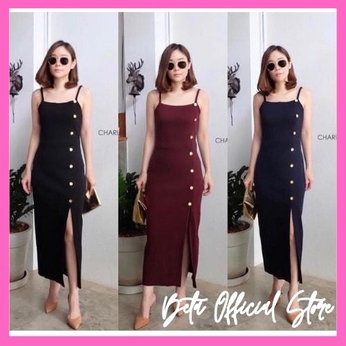 Baju Dress Dona Rajut Pesta Natal Polos Wanita Remaja Modern Mura Trend Kekinian Terbaru 2021 Gaun P
