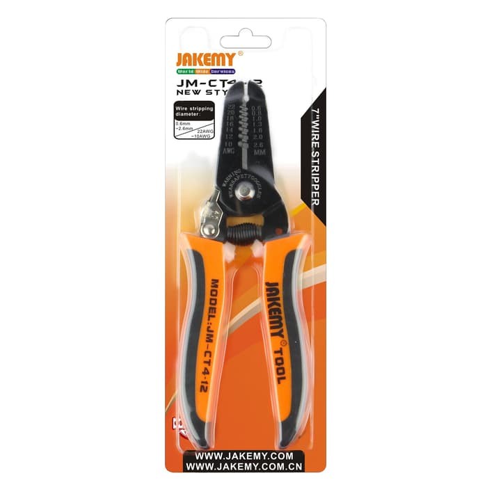 Tang Pengupas &amp; Pemotong Kabel Wire Stripper Pliers JAKEMY JM CT4 12