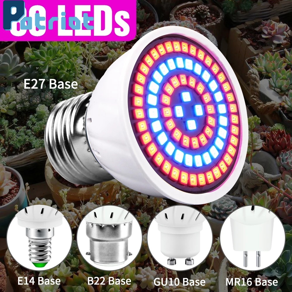 (E27 / E14) Lampu Bohlam Led Penumbuh Tanaman Hidroponik Full Spektrum 220v