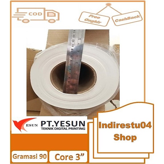 

Kertas Sublim Cepat Kering Ukuran 90g 1.22x100m (44“）NON STICKY