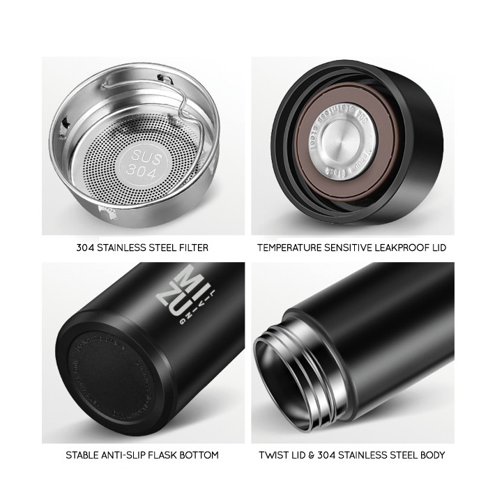 MIZU LIVING Smart Thermos Botol Minum Tumbler Vacuum Flask Stainless Steel 500ml BPA-Free Hot & Cold-4