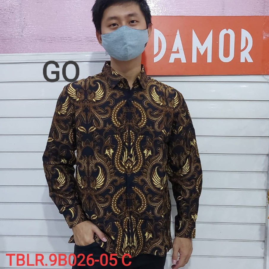 gos  DAMOR (CRESSIDA) KEMEJA BATIK LENGAN PANJANG PRIA REGULER Baju Batik Cowok