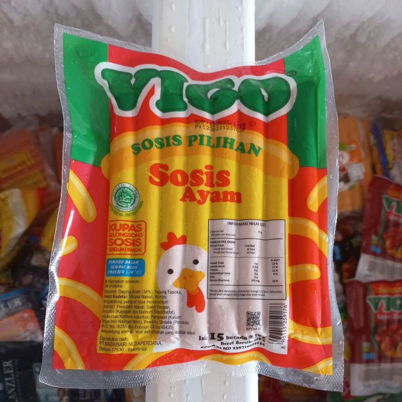 

Vigo Sosis Ayam Pilihan 450g isi 15pcs