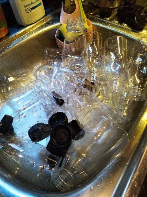 Botol Plastik Cantik 350ml / Paket 10 Pcs