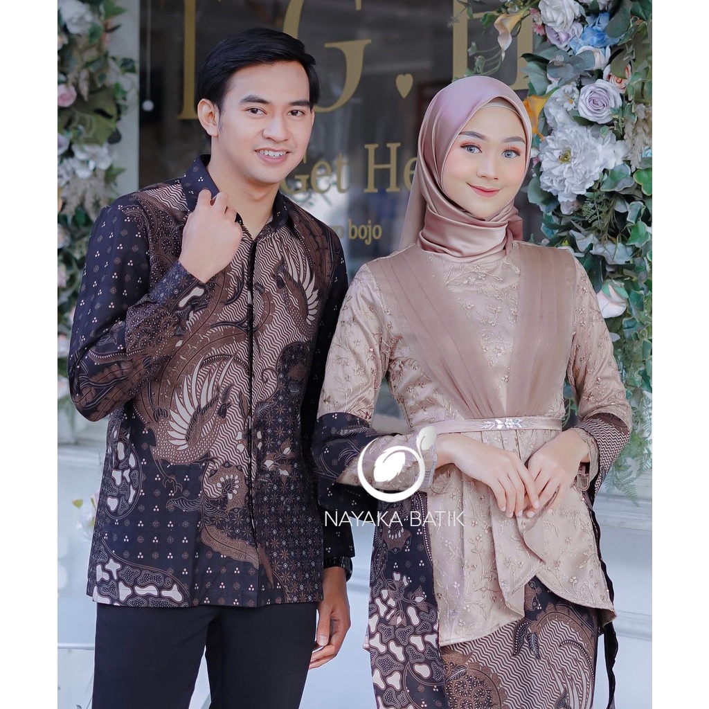 [MURAH &amp; BISA COD] BATIK KEBAYA COUPLE FREYA NIKITA TULLE MUTIARA KOMBINASI TUTU JARING | KEBAYA MODERN KEBAYA PESTA LAMARAN TUNANGAN | SET KEBAYA BRIDESMAID READY SERAGAMAN | BAJU COUPLE PASANGAN AVEENA