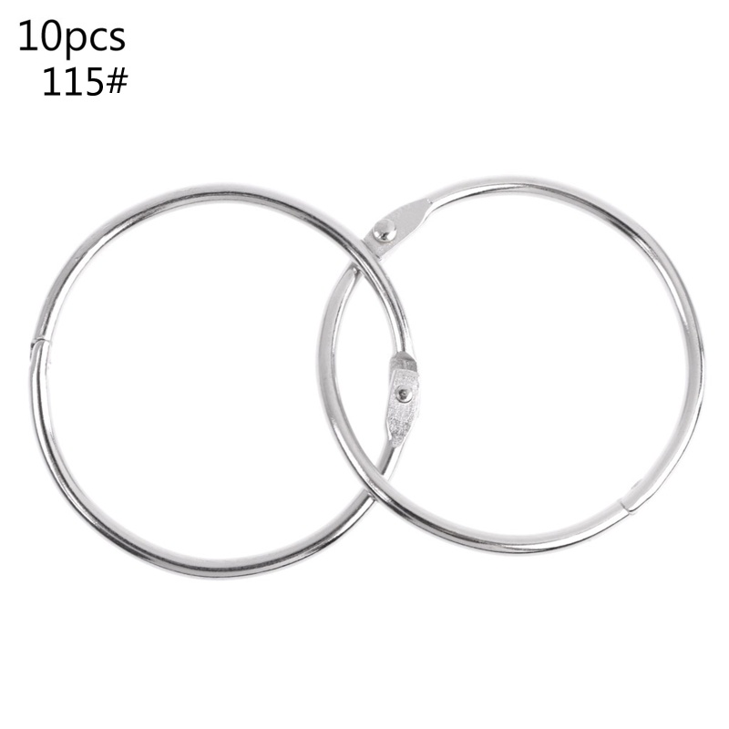 Mary Metal Loose Leaf Book Binder Hoop Ring Gantungan Kunci Multifungsi Lingkaran DIY Album