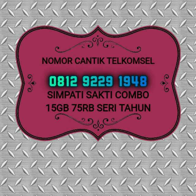 KARTU SAKTI COMBO 15GB Nomor cantik simpati Rapih seri tahun 1948