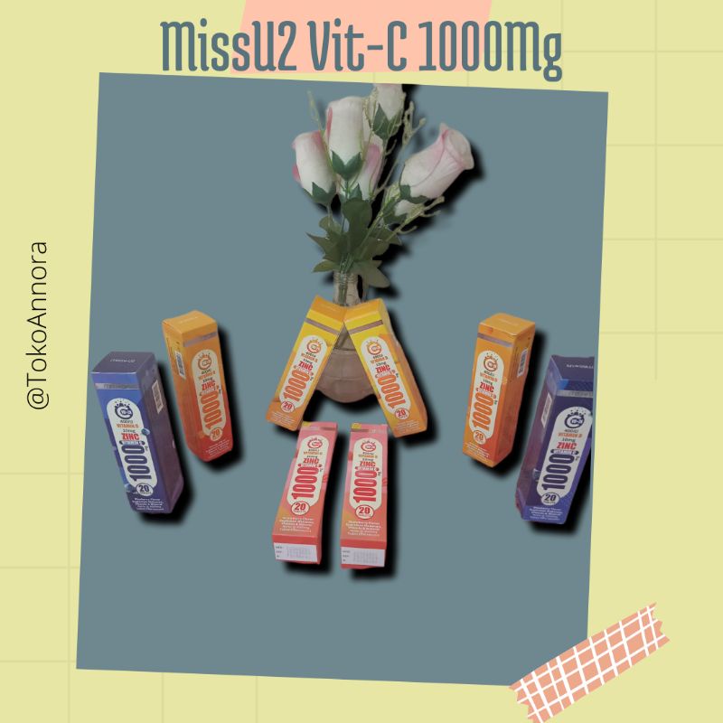 Miss U2 Vitamin C 1000, Vitamin D, & ZINC - Effervescent isi 20 Tablet