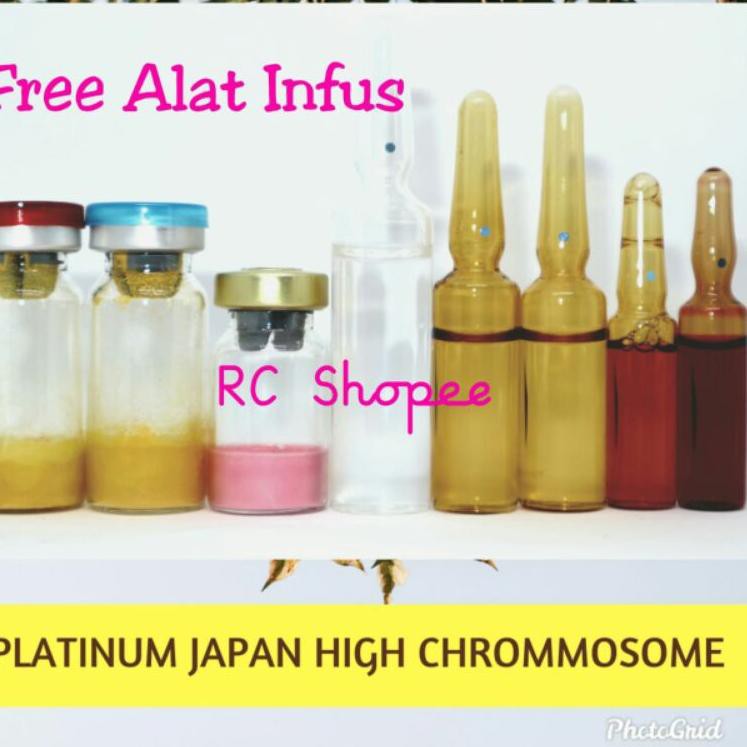 INFUS WHITENING PLATINUM JAPAN HIGH CHROMOSOME WITH PLACENTA/ INFUS PEMUTIH BADAN /INJEKSI WHITENING
