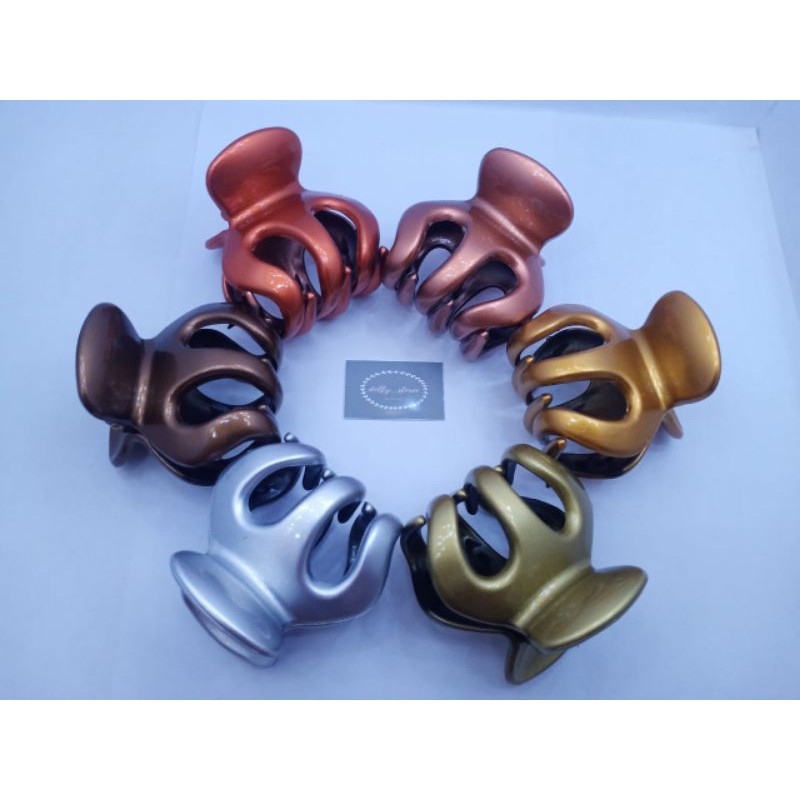 Jepit Rambut Jedai Metalik Besar  5 Cm