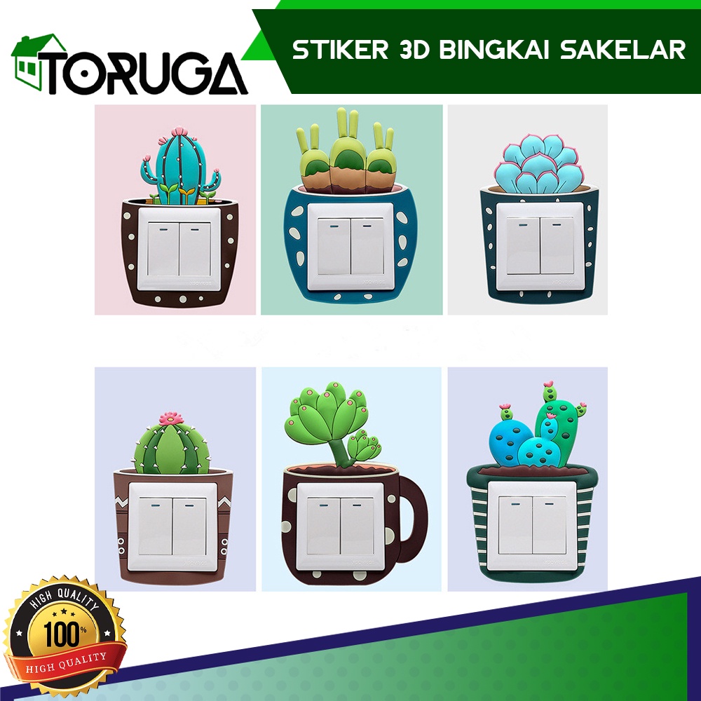 Frame saklar Stiker Saklar Lampu Sticker Steker Gambar Unik Lucu 3D Glow in the Dark