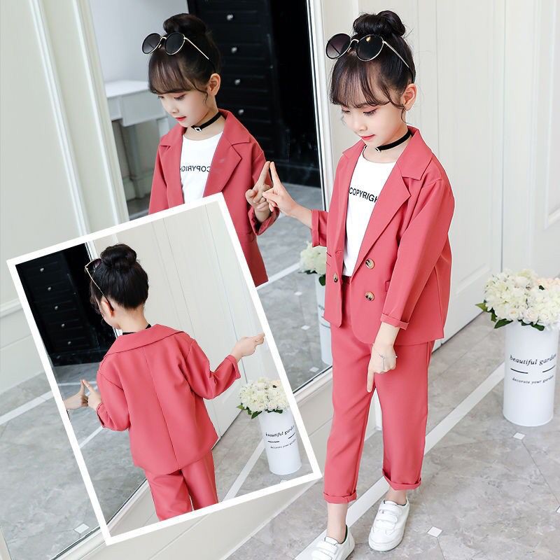 QFS - SETELAN KIDS REIKO / COMBI BLAZER / KATUN / HITAM / SALEM