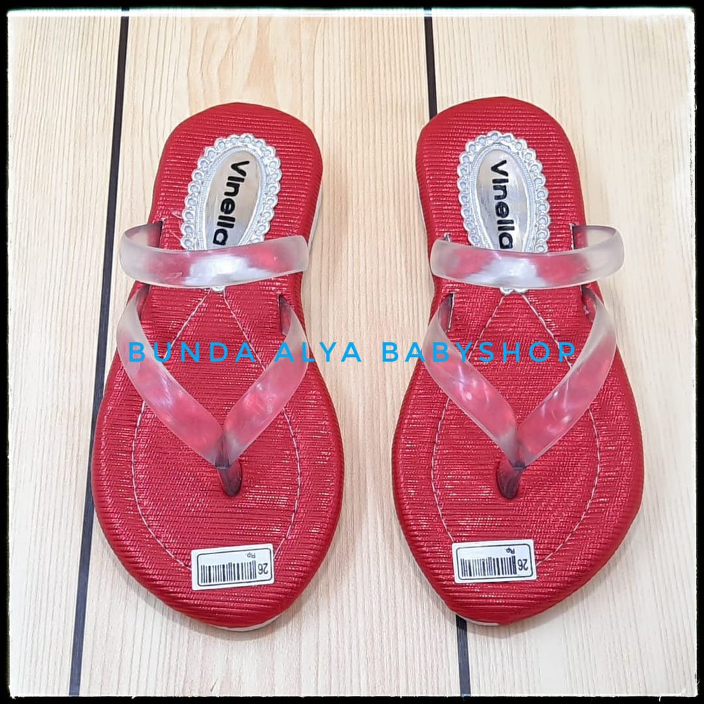 Sandal Anak Perempuan Jepit Usia 3 4 5 6 7 Tahun - Sendal Anak Cewek Casual MERAH